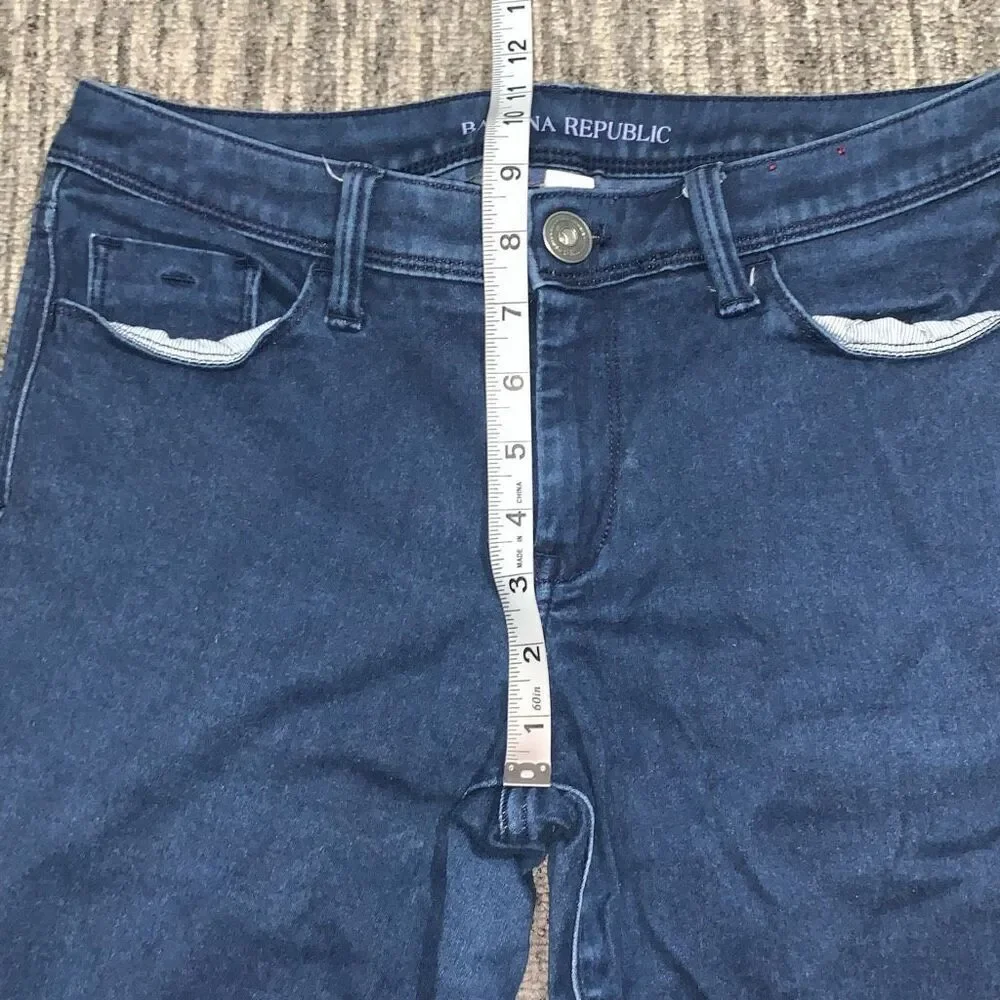 Banana Republic Womens Size‎ 28 Denim Skinny Ankle Jeans Blue Pockets Stretch